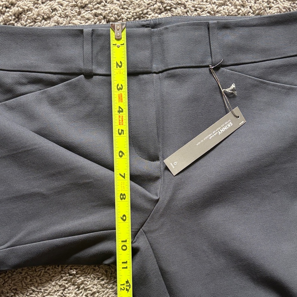 LOFT Marisa Slate Gray Tailored Straight-Leg Pants - Picture 11 of 14